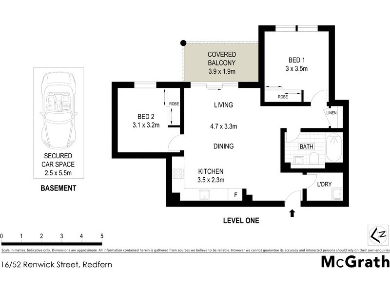 16/52 Renwick Street, Redfern NSW 2016 Floorplan