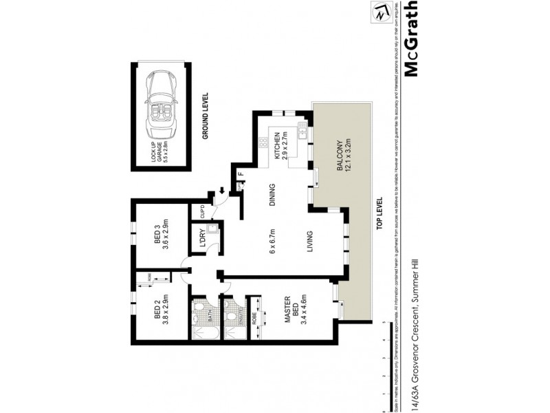 14/63A Grosvenor Crescent, Summer Hill NSW 2130 Floorplan