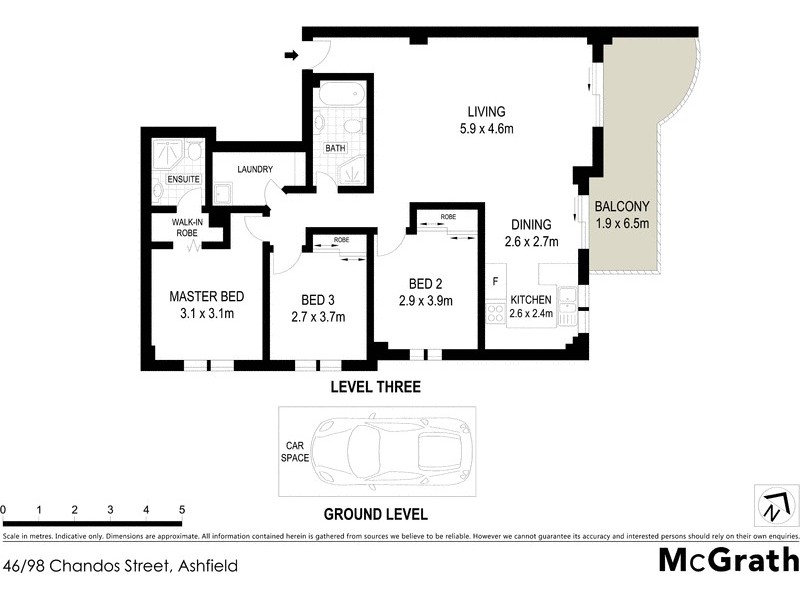 46/98 Chandos Street, Ashfield NSW 2131 Floorplan