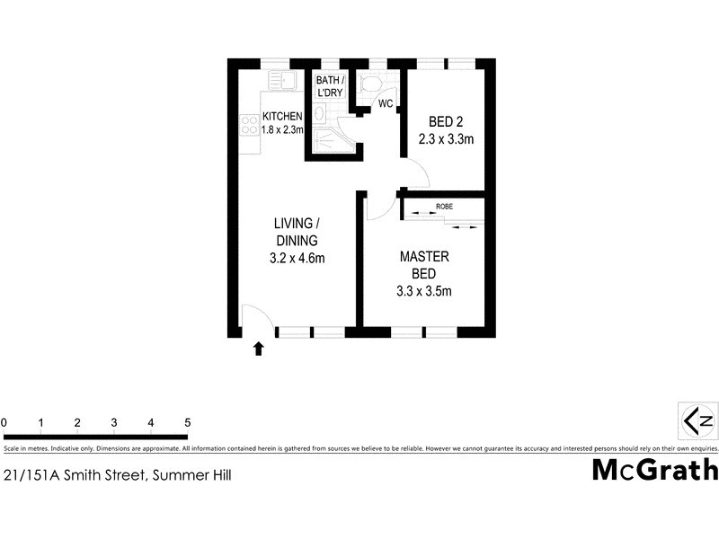 21/151A Smith Street, Summer Hill NSW 2130 Floorplan