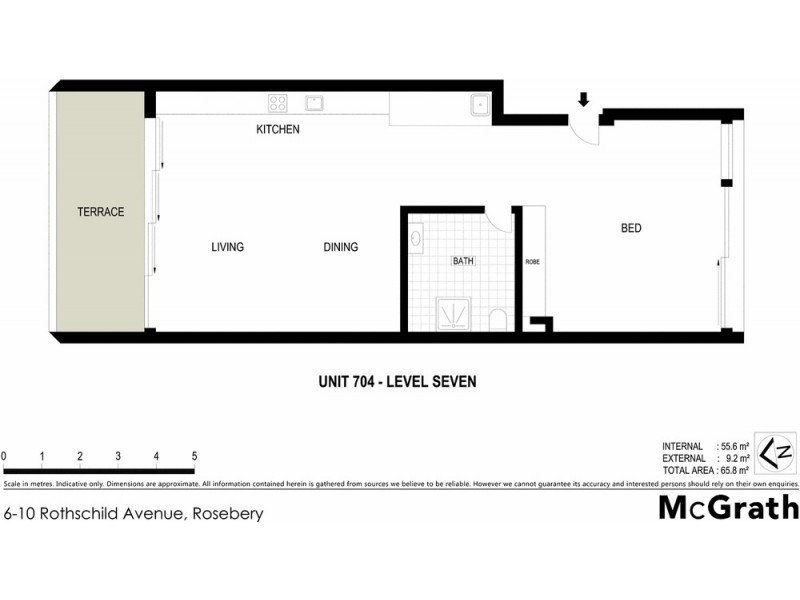 704/6 Rothschild Avenue, Rosebery NSW 2018 Floorplan