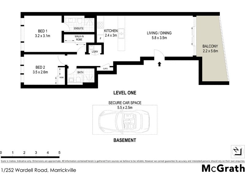 1/252 Wardell Road, Marrickville NSW 2204 Floorplan