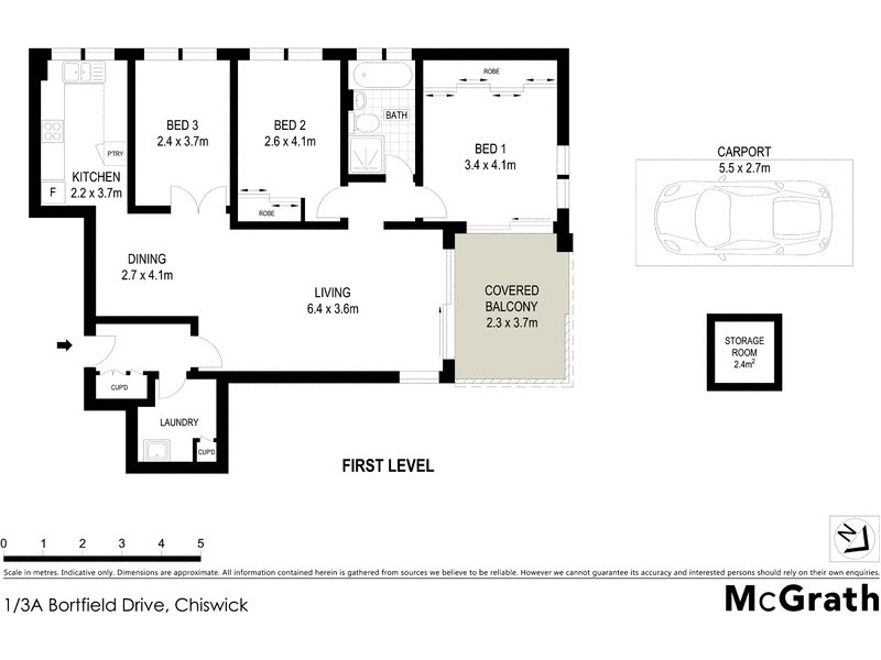 1/3A Bortfield Drive, Chiswick NSW 2046 Floorplan
