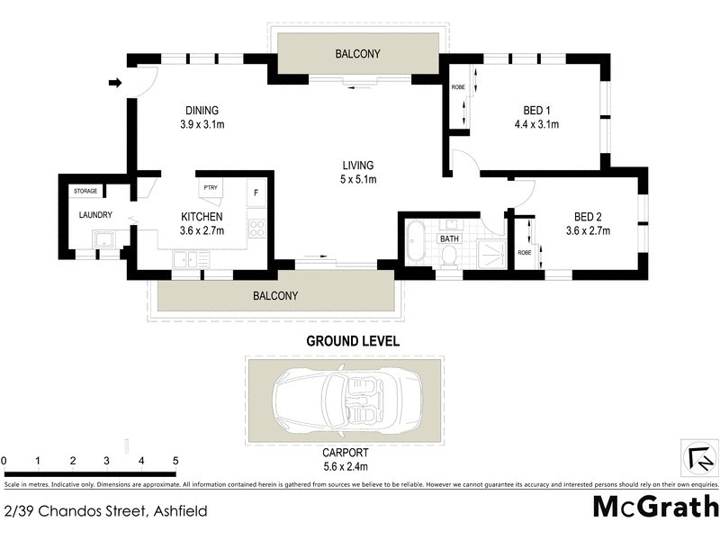 2/39 Chandos Street, Ashfield NSW 2131 Floorplan