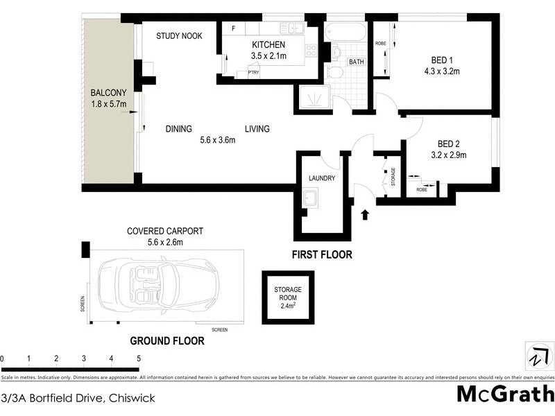 3/3A Bortfield Drive, Chiswick NSW 2046 Floorplan
