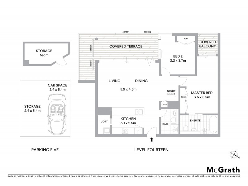 1408/1 Sterling Circuit, Camperdown NSW 2050 Floorplan