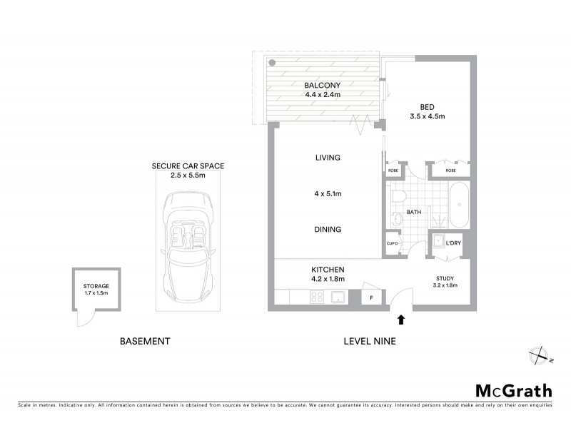 909/1 Sterling Circuit, Camperdown NSW 2050 Floorplan