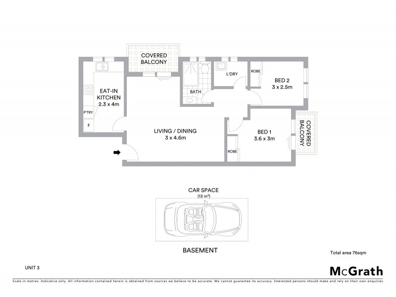 3/14 Keith Street, Dulwich Hill NSW 2203 Floorplan