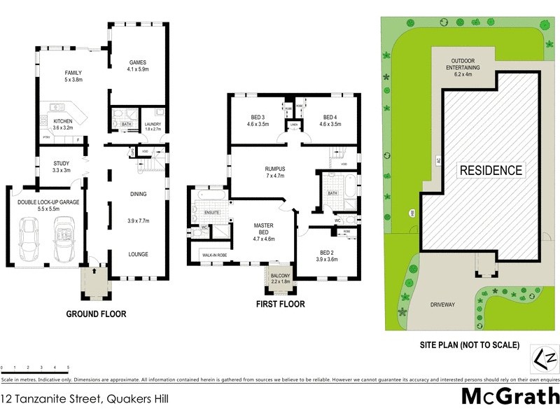 12 Tanzanite Street, Quakers Hill NSW 2763 Floorplan
