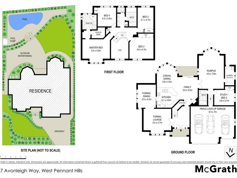 7 Avonleigh Way, West Pennant Hills NSW 2125 Floorplan