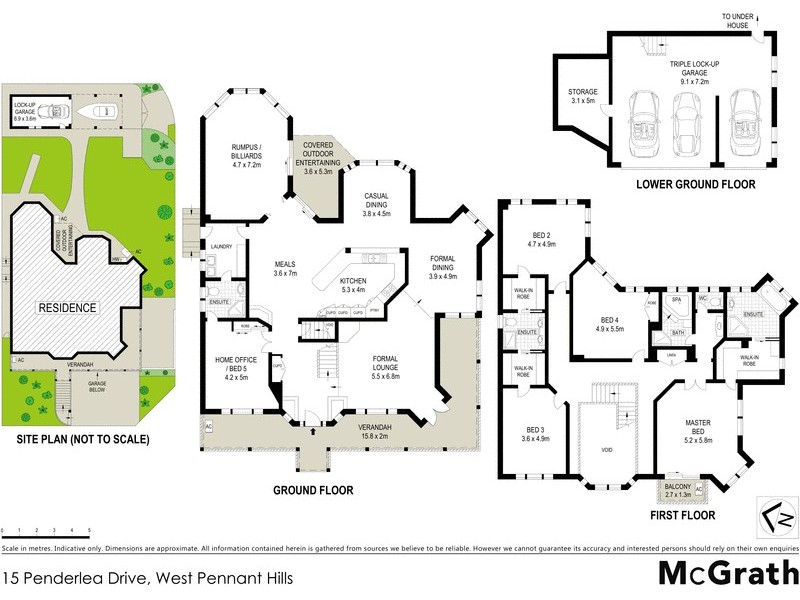 15 Penderlea Drive, West Pennant Hills NSW 2125 Floorplan