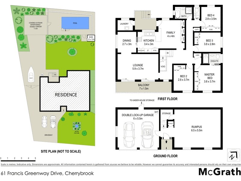 61 Francis Greenway Drive, Cherrybrook NSW 2126 Floorplan