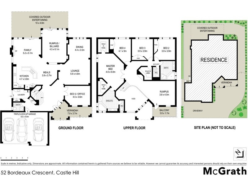 52 Bordeaux Crescent, Castle Hill NSW 2154 Floorplan