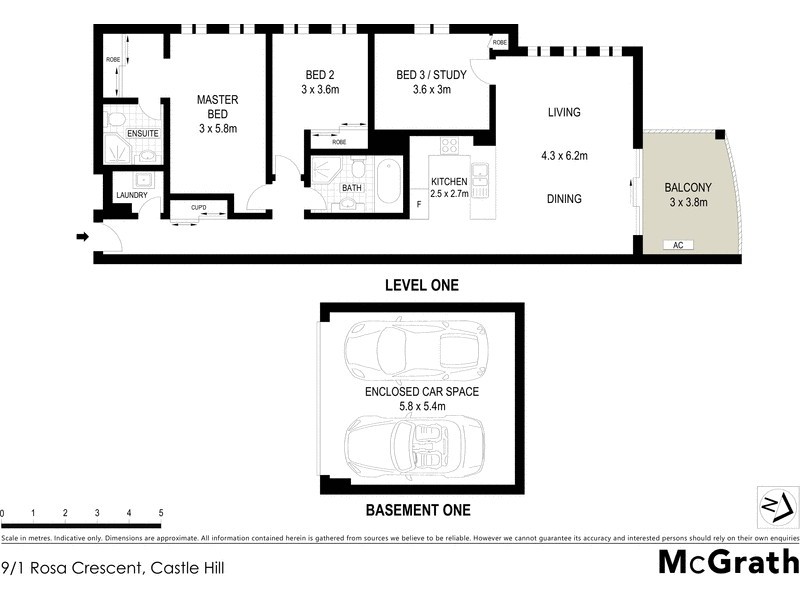 9/1 Rosa Crescent, Castle Hill NSW 2154 Floorplan