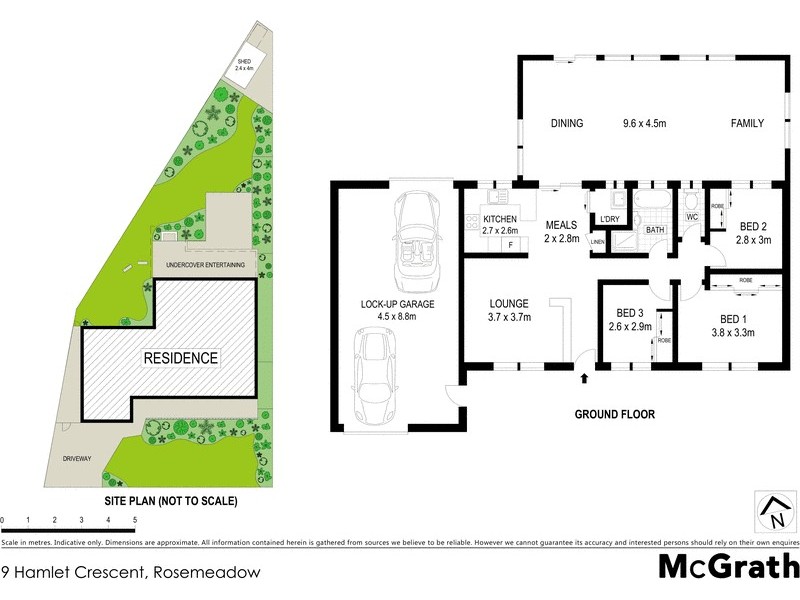 9 Hamlet Crescent, Rosemeadow NSW 2560 Floorplan
