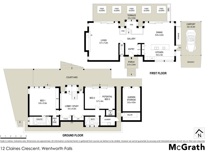 12 Claines Crescent, Wentworth Falls NSW 2782 Floorplan