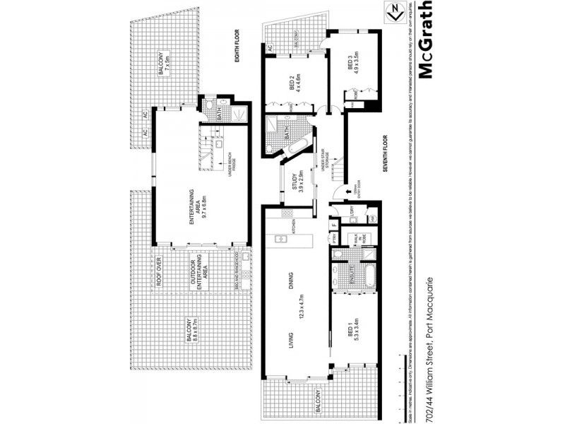 702/44 William Street, Port Macquarie NSW 2444 Floorplan