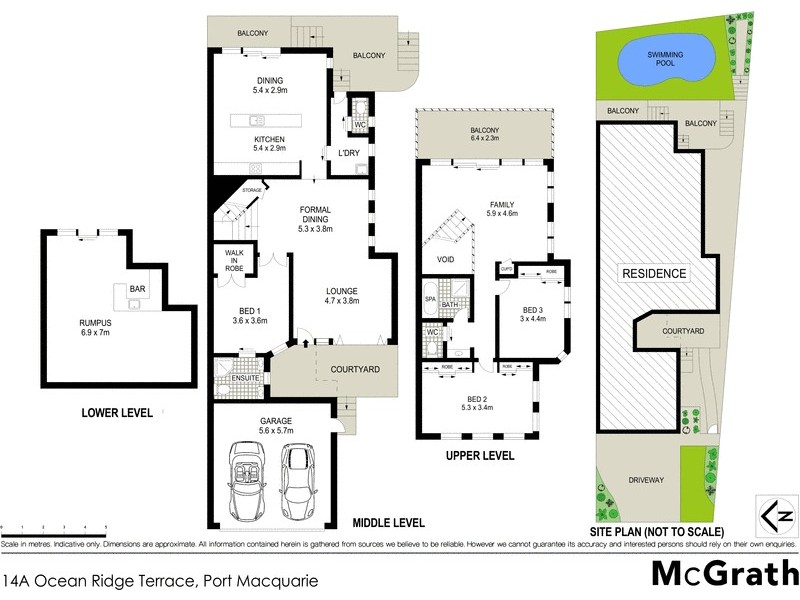 14A Ocean Ridge Terrace, Port Macquarie NSW 2444 Floorplan