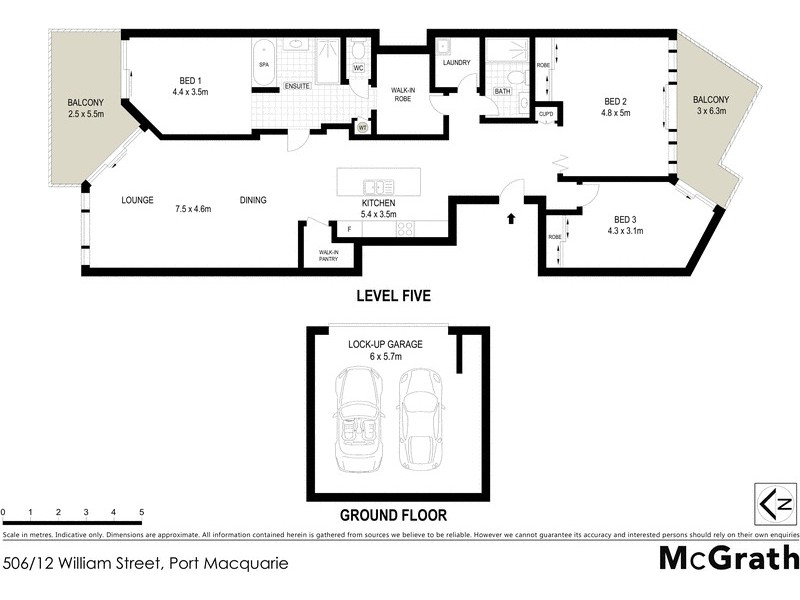 506/12 William Street, Port Macquarie NSW 2444 Floorplan