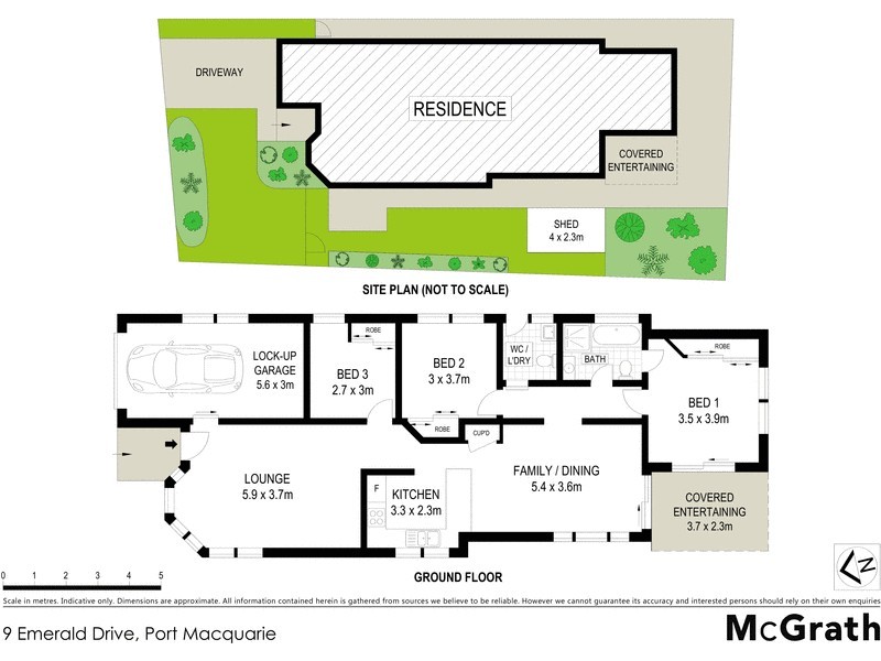 9 Emerald Drive, Port Macquarie NSW 2444 Floorplan