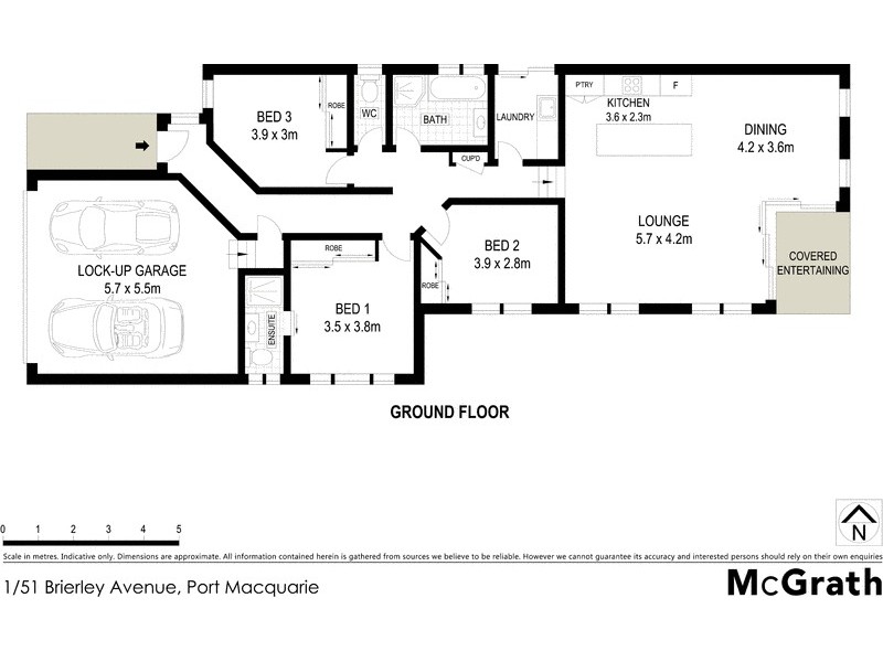 1/51 Brierley Avenue, Port Macquarie NSW 2444 Floorplan