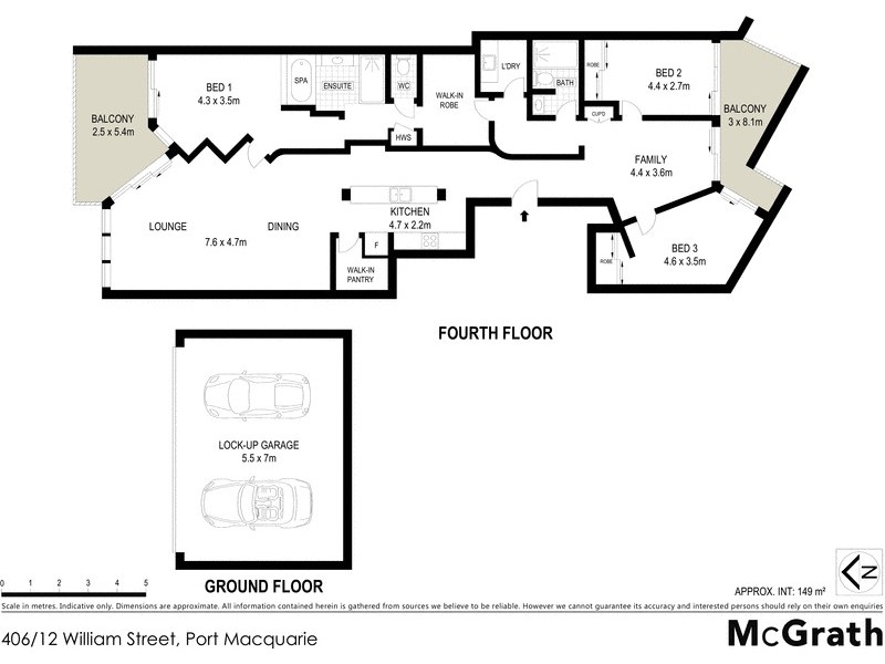 406/12 William Street, Port Macquarie NSW 2444 Floorplan