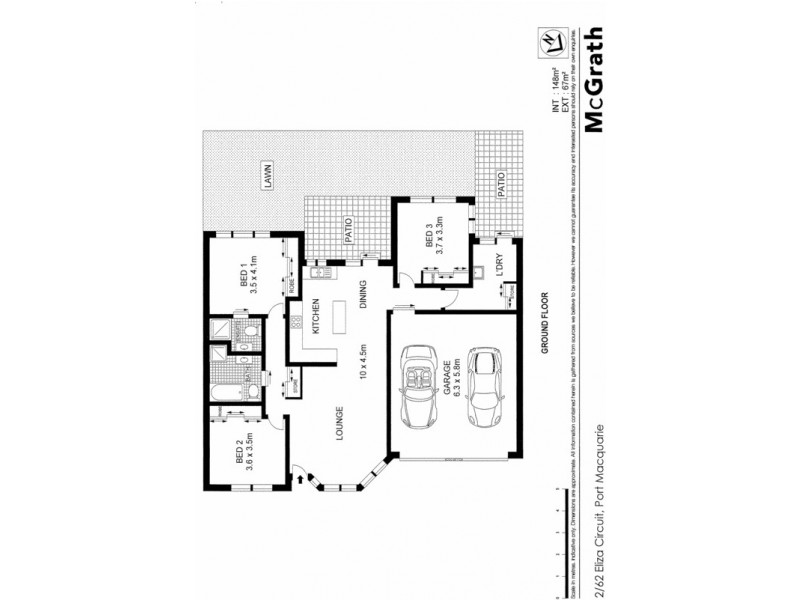 2/62 Eliza Circuit, Port Macquarie NSW 2444 Floorplan