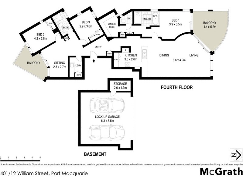 401/12 William Street, Port Macquarie NSW 2444 Floorplan