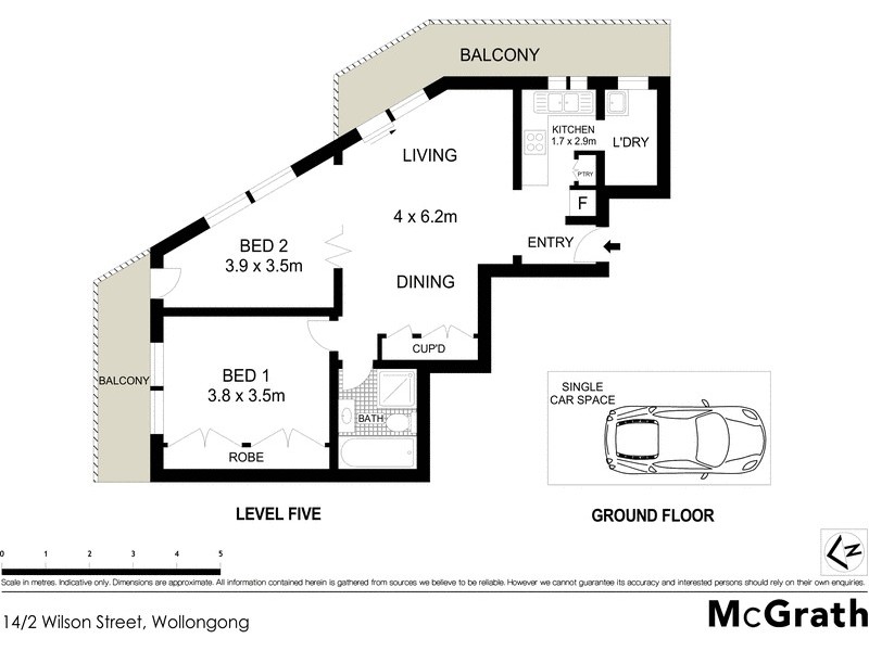 14/2 Wilson Street, Wollongong NSW 2500 Floorplan