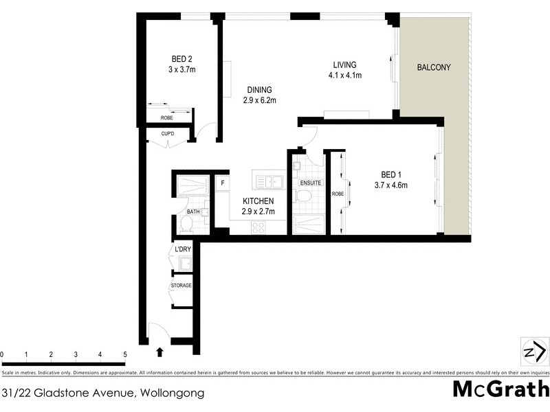 31/22 Gladstone Avenue, Wollongong NSW 2500 Floorplan