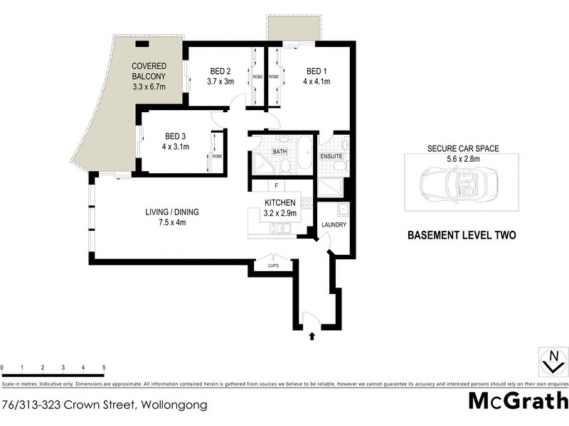 76/313 Crown Street, Wollongong NSW 2500 Floorplan