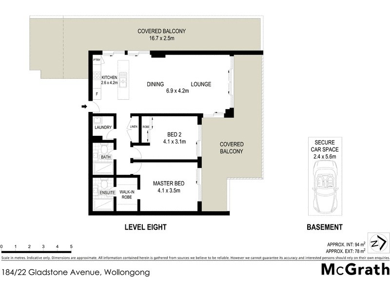 209/30 Gladstone Avenue, Wollongong NSW 2500 Floorplan