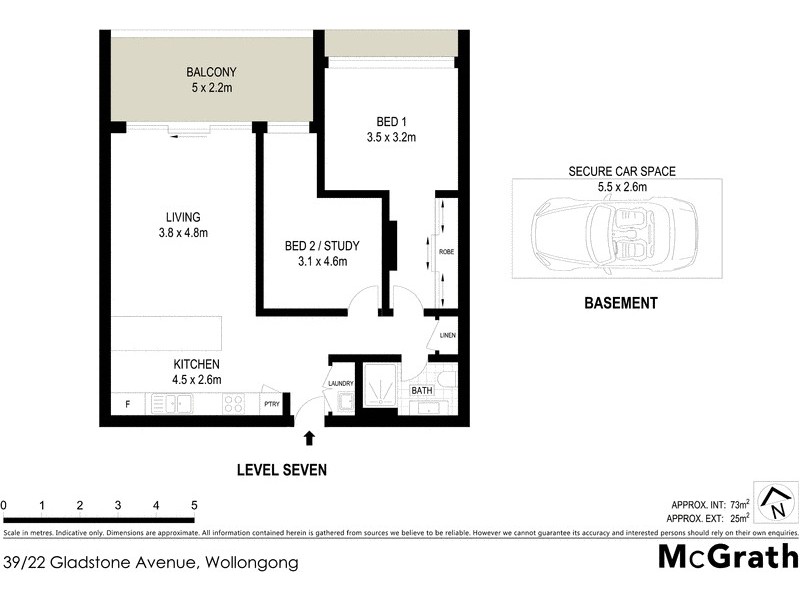 39/22 Gladstone Avenue, Wollongong NSW 2500 Floorplan