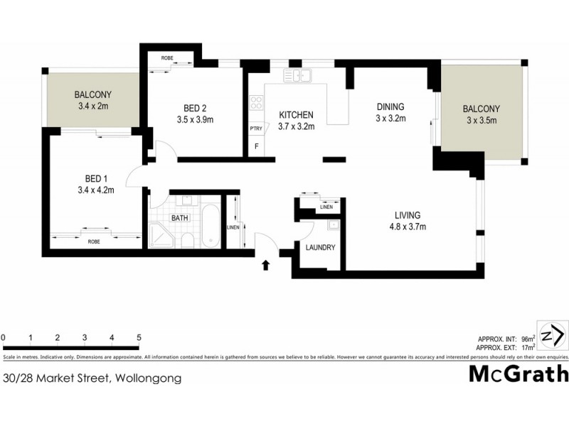 30/28 Market Street, Wollongong NSW 2500 Floorplan