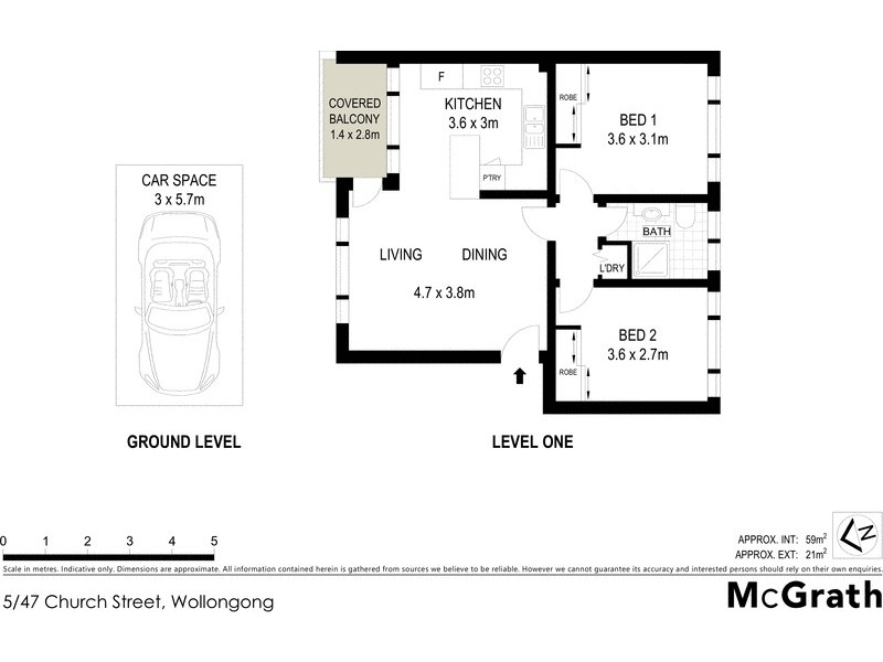 5/47 Church Street, Wollongong NSW 2500 Floorplan