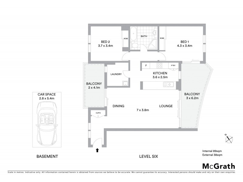 68/313 Crown Street, Wollongong NSW 2500 Floorplan