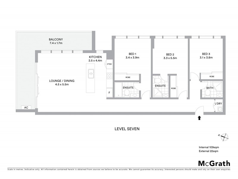 701/30 Burelli Street, Wollongong NSW 2500 Floorplan