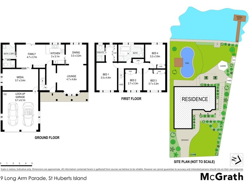 9 Long Arm Parade, St Huberts Island NSW 2257 Floorplan