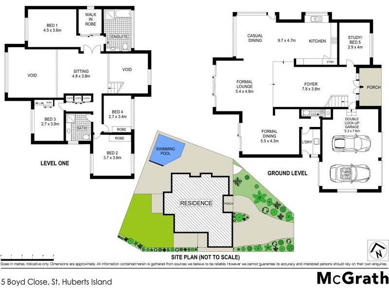 5 Boyd Close, St Huberts Island NSW 2257 Floorplan