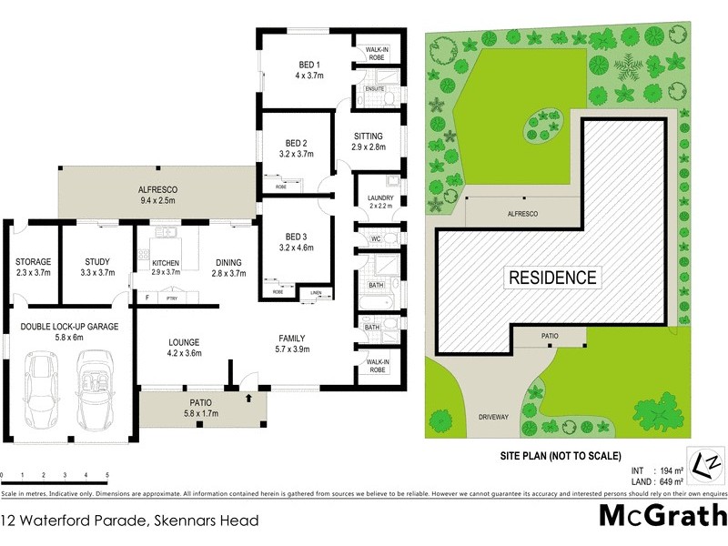 12 Waterford Parade, Skennars Head NSW 2478 Floorplan