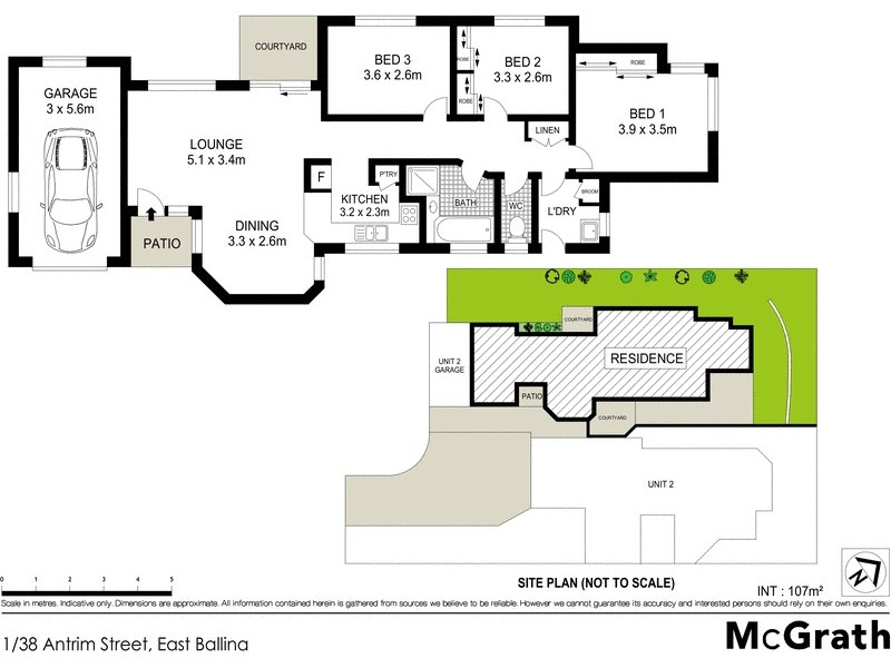 1/38 Antrim Street, East Ballina NSW 2478 Floorplan
