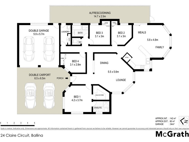 24 Claire Circuit, Ballina NSW 2478 Floorplan
