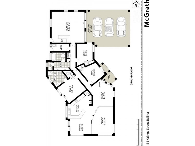 136 Kalinga Street, Ballina NSW 2478 Floorplan