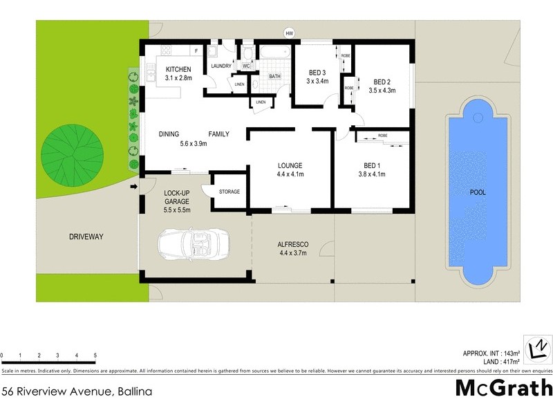 56 Riverview Avenue, Ballina NSW 2478 Floorplan