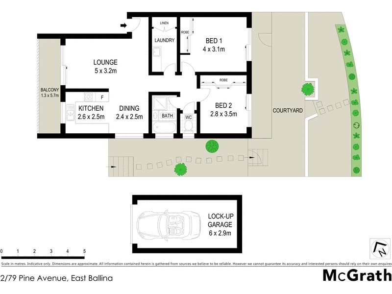 2/79 Pine Avenue, East Ballina NSW 2478 Floorplan