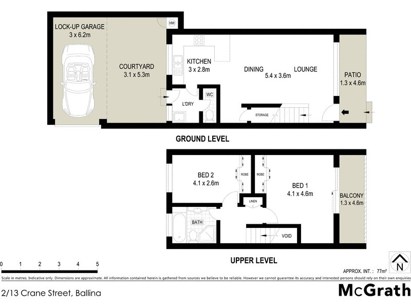 2/13 Crane Street, Ballina NSW 2478 Floorplan