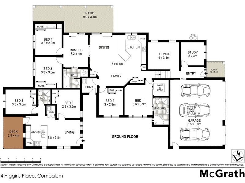 4 Higgins Place, Cumbalum NSW 2478 Floorplan