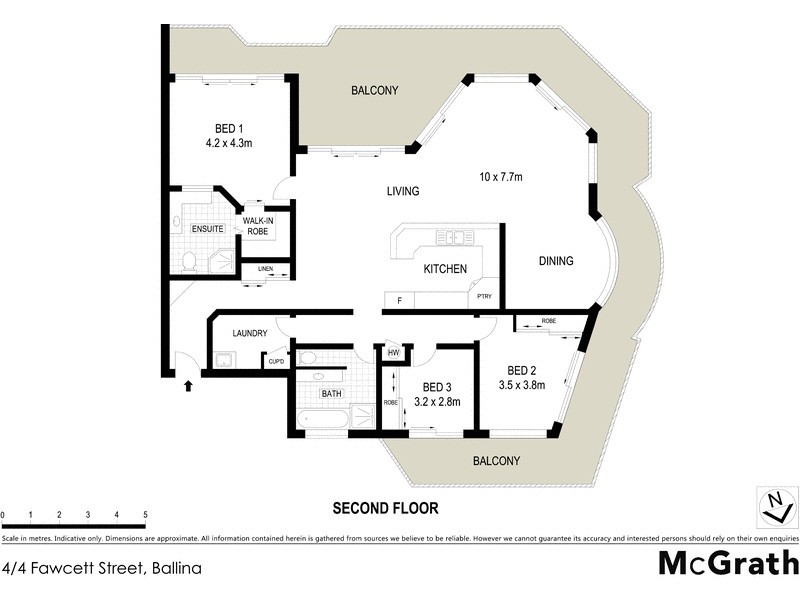 4/4 Fawcett Street, Ballina NSW 2478 Floorplan