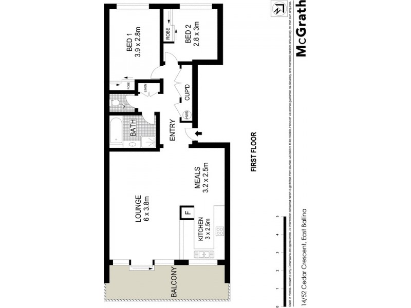 14/52 Cedar Crescent, East Ballina NSW 2478 Floorplan