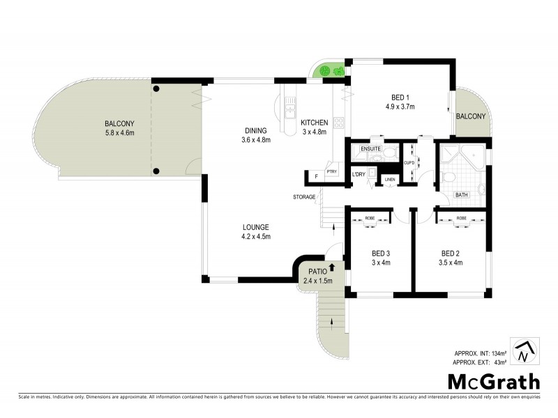 1/9 Seaview Street, East Ballina NSW 2478 Floorplan
